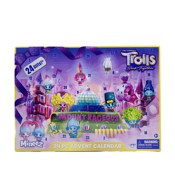 Trolls Christmas Advent Calendar Band Together Mineez Countdown 24 Pieces - Picture 2 of 9